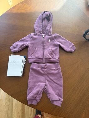 Ralph Lauren Lilac Hoodie & Jogger Set
